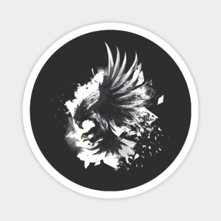 Abstract Stencil Eagle Magnet